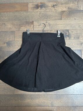 Black Flared Women's Skirt corduroy